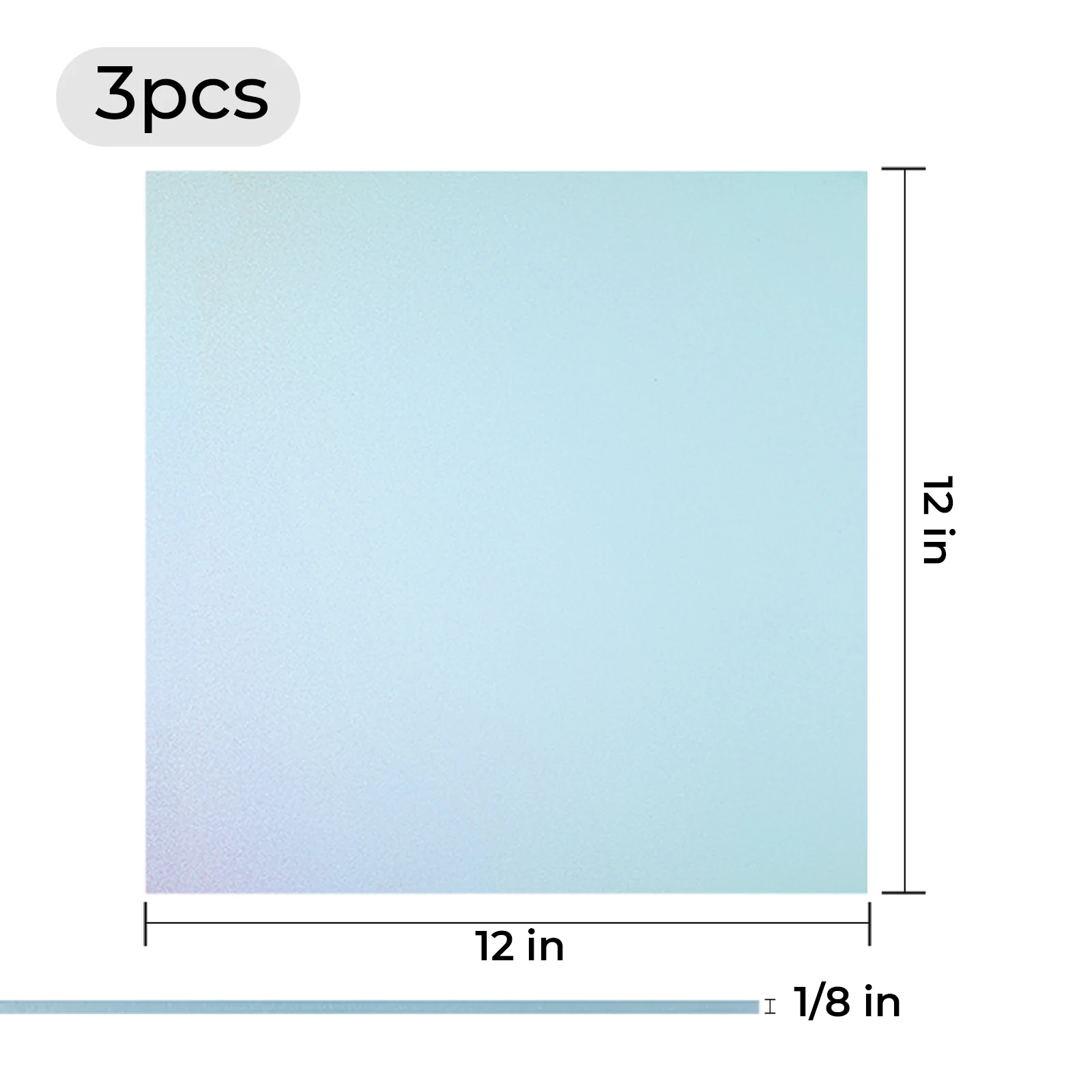 1/8" Pearlescent Glitter Acrylic Sheet (3pcs) - Image 3