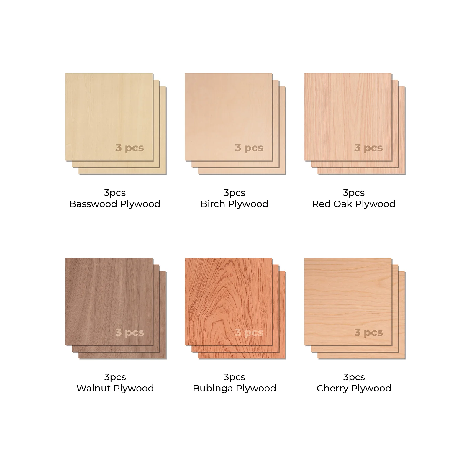 1/8" Plywood Sheets Trial Kit (18pcs) - Image 3