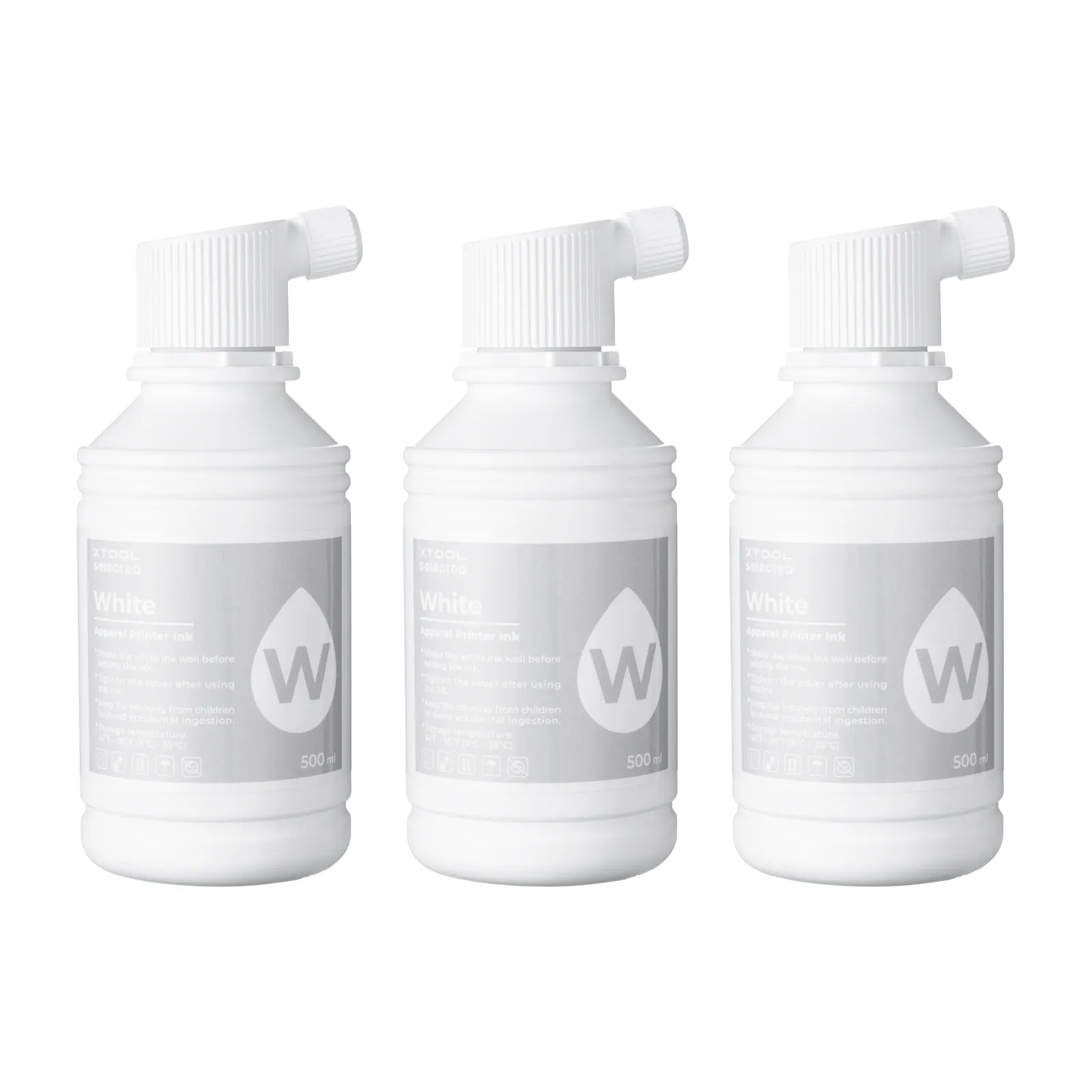 500ml White Apparel Printer Ink (3pcs)