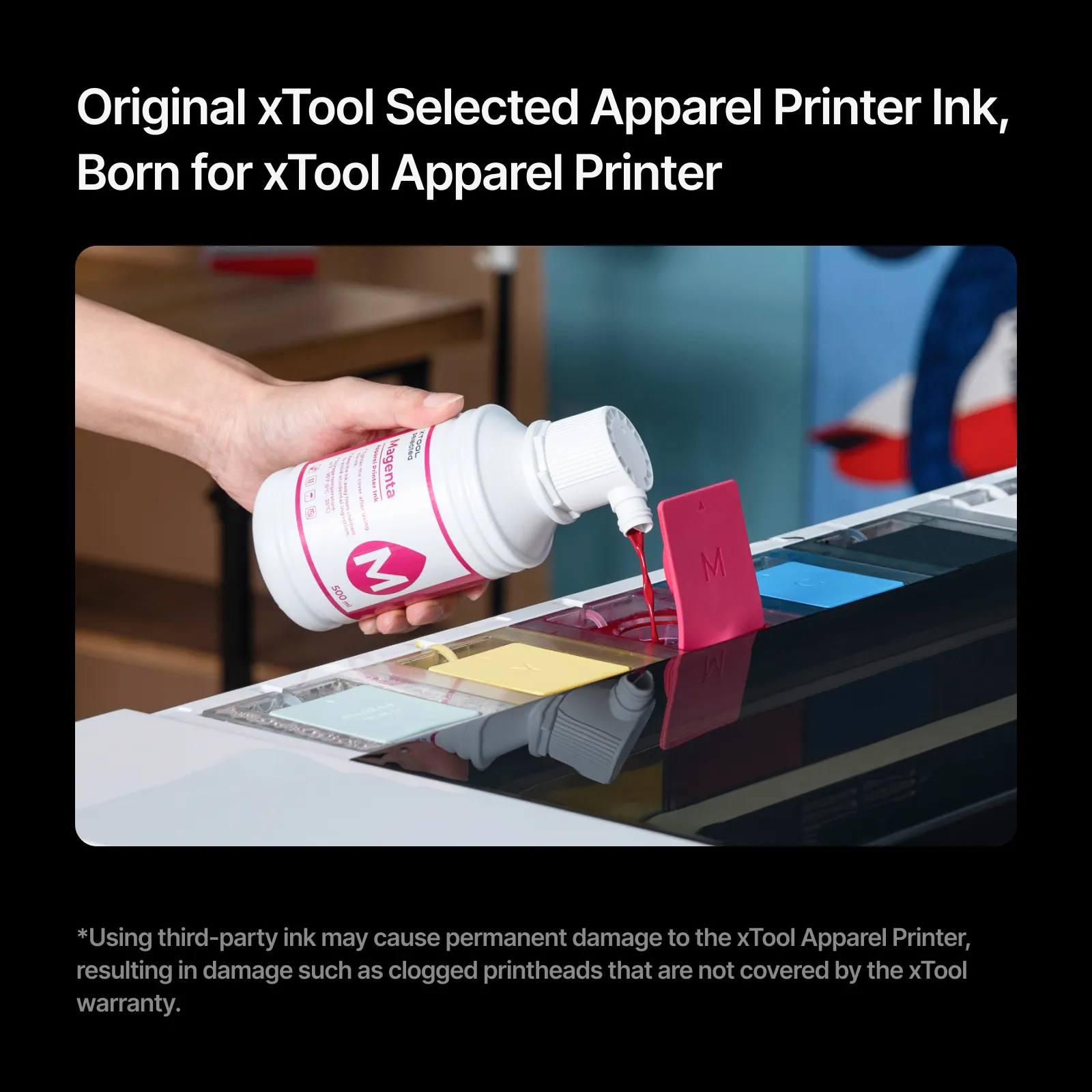 500ml Magenta Apparel Printer Magenta Ink - Image 5