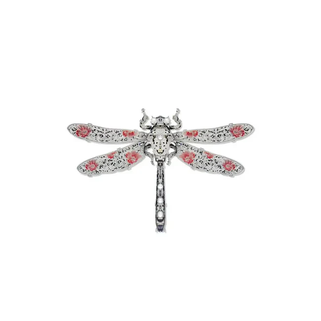 Amber Dragonfly 3D Metal Puzzle Set