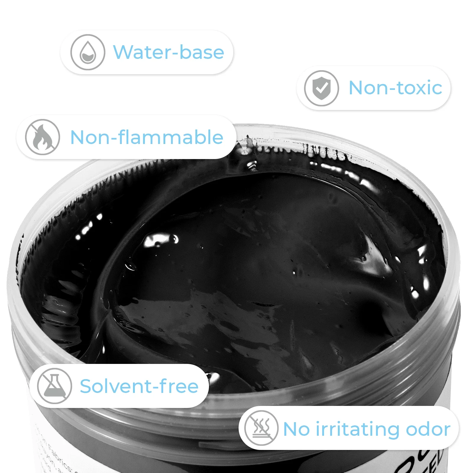Black Acrylic Screen Printing Ink (16oz) - Image 3