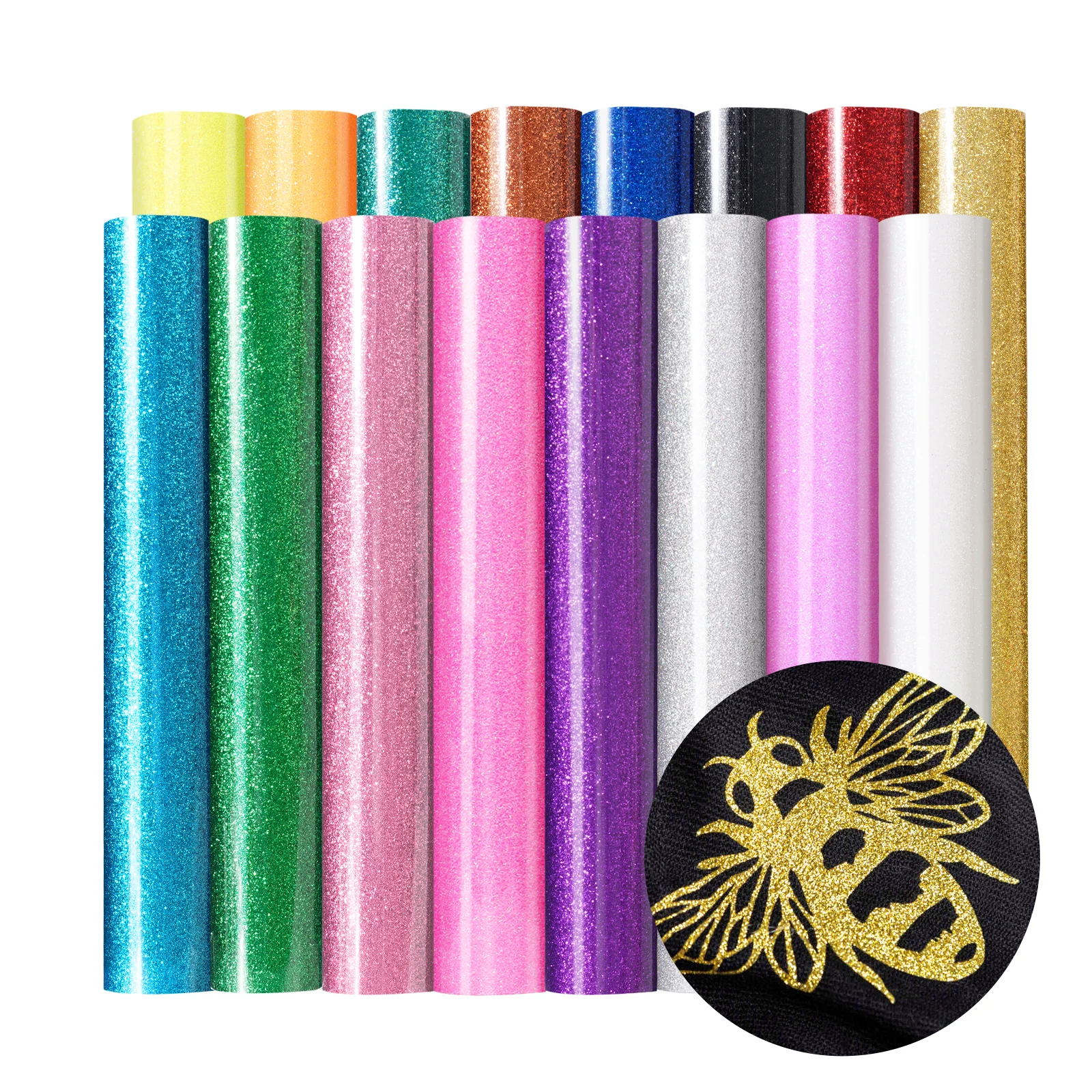 Laser-Safe Glitter Heat Transfer Vinyl (16pcs)