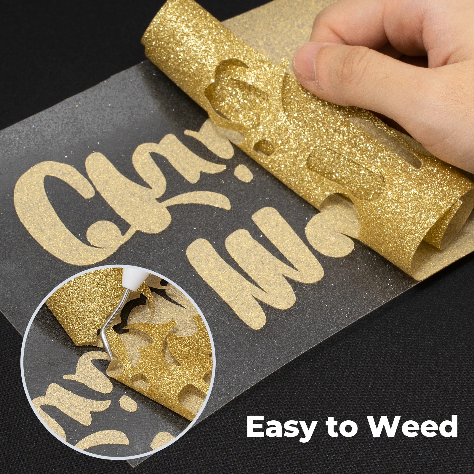 Laser-Safe Glitter Heat Transfer Vinyl (16pcs) - Image 5