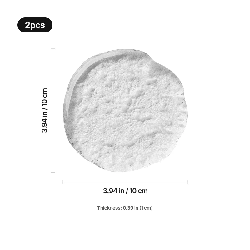 Irregular Round Glass Coaster (2pcs) - Image 3