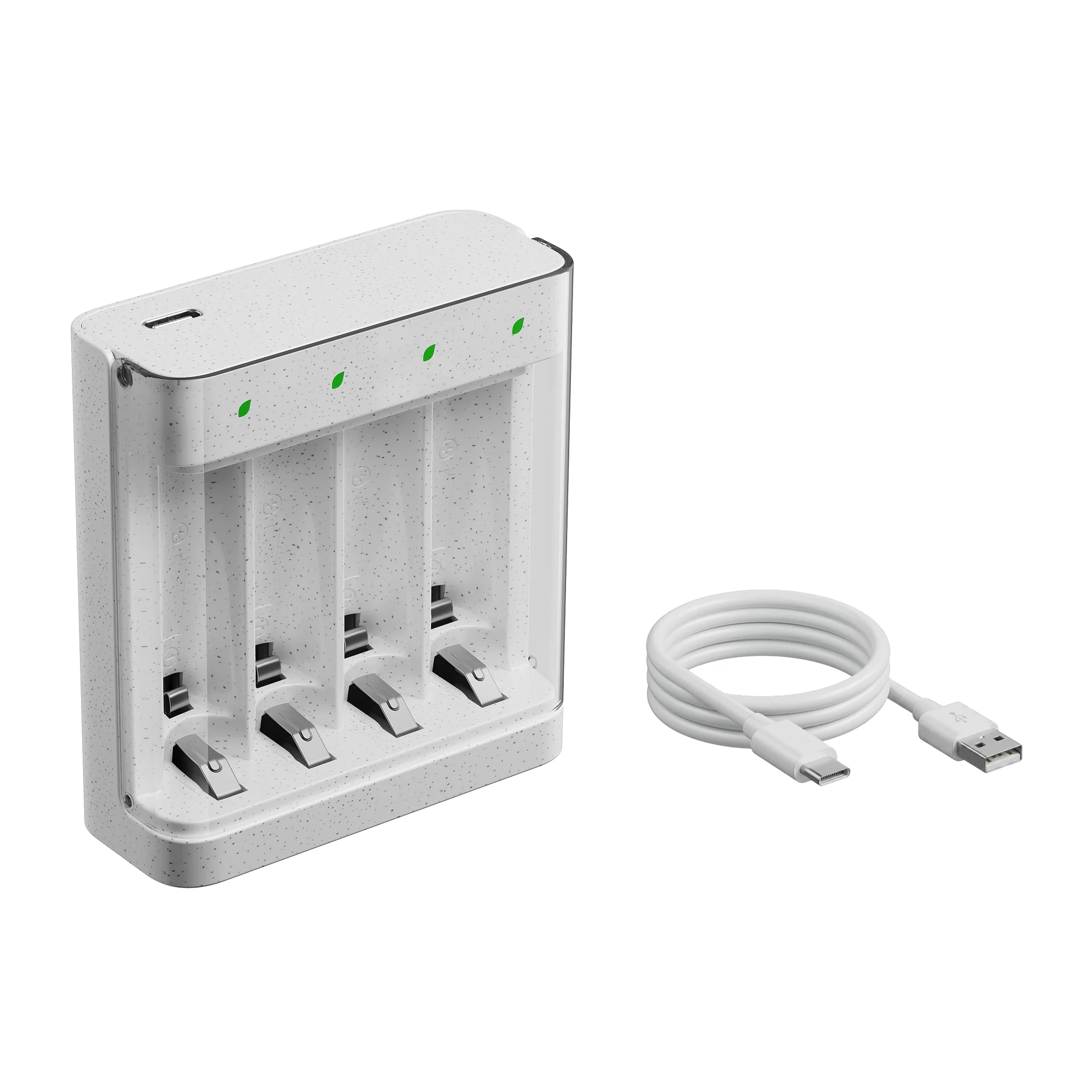 Linogy 4-Slot Li-ion AA & AAA Rechargeable Battery Charger