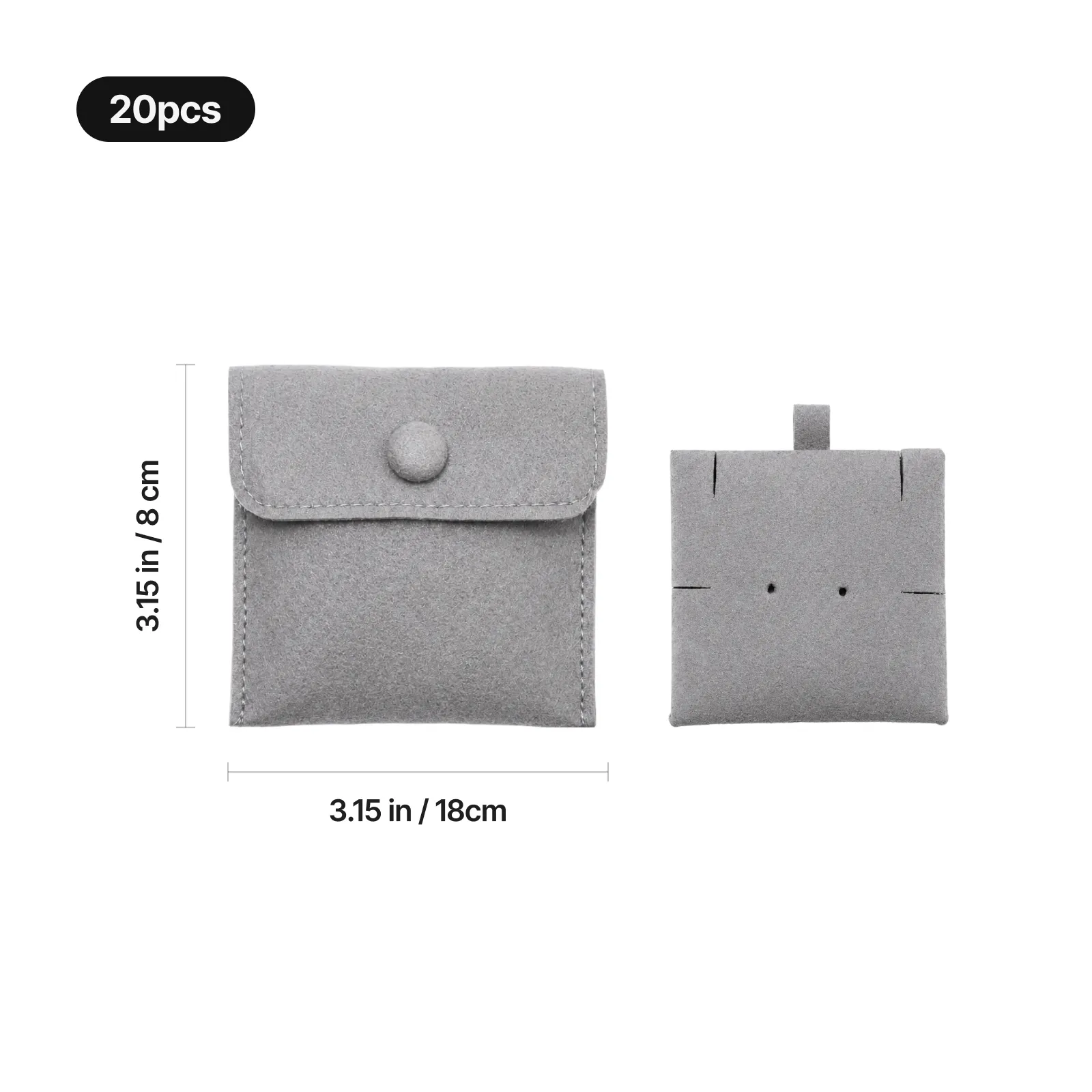 PU Jewelry Bag with Insert (20pcs) - Image 3