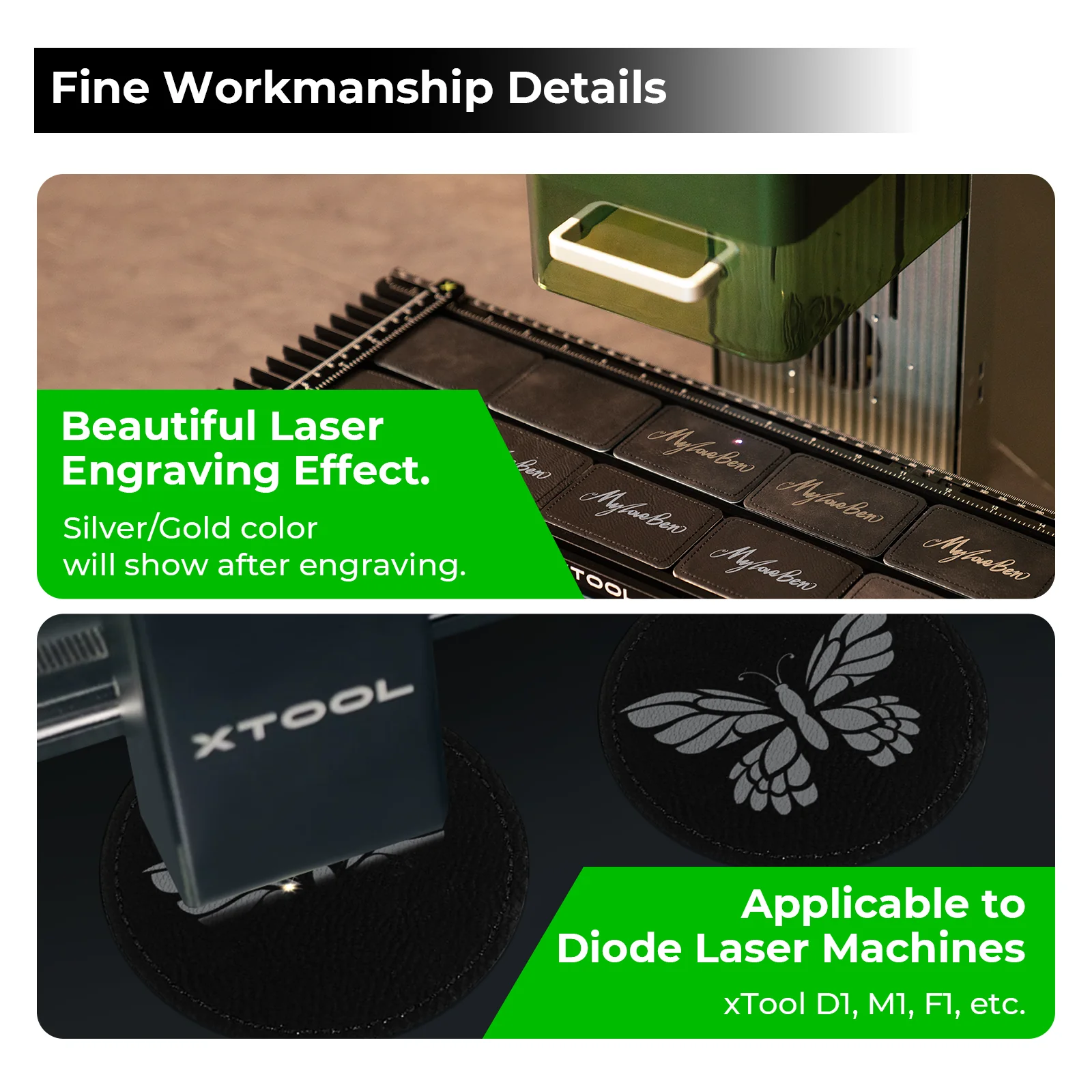 Rectangular Laserable PU Iron-on Patch (10pcs) - Image 4