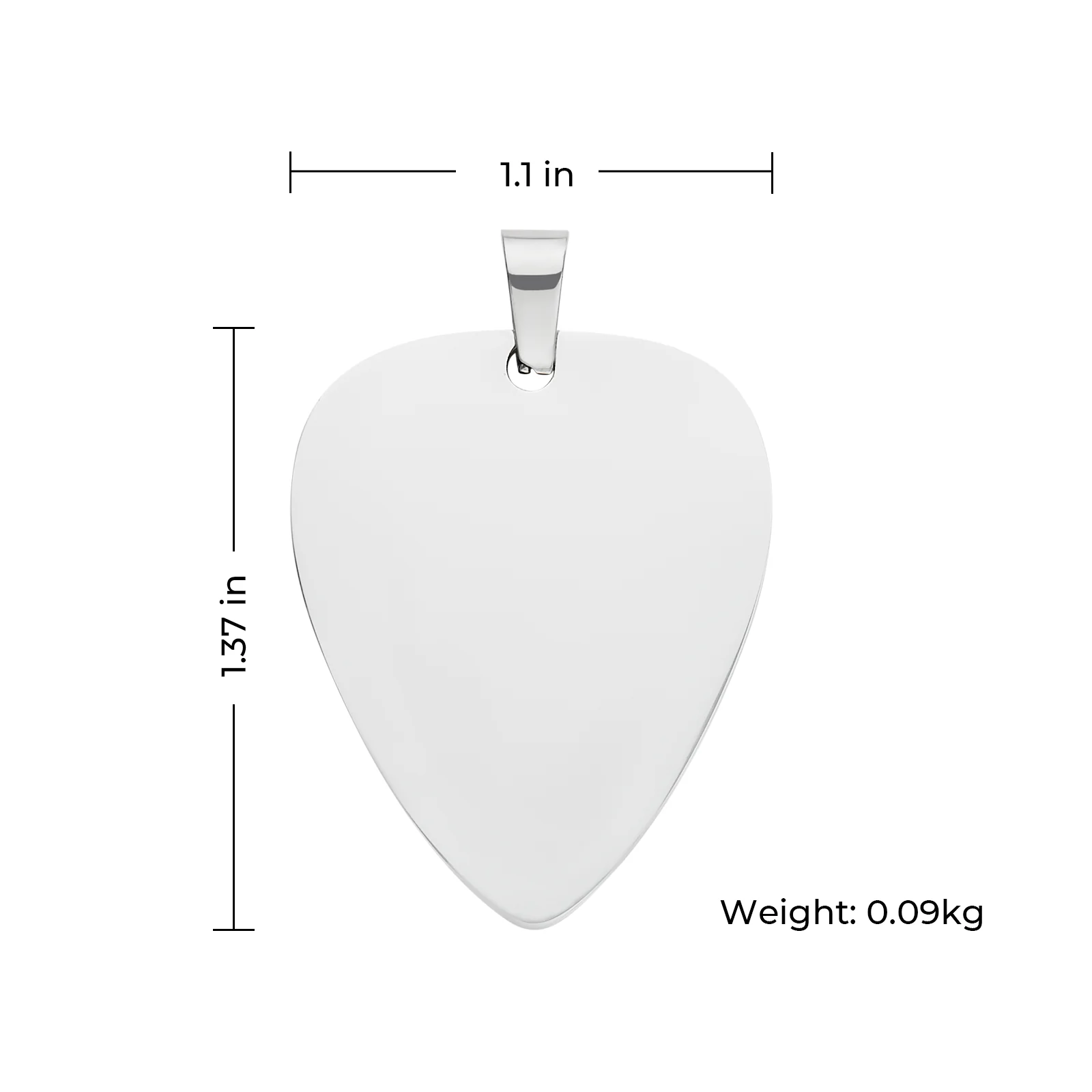 Stainless Steel Guitar Pick Pendants JIG File - Image 3