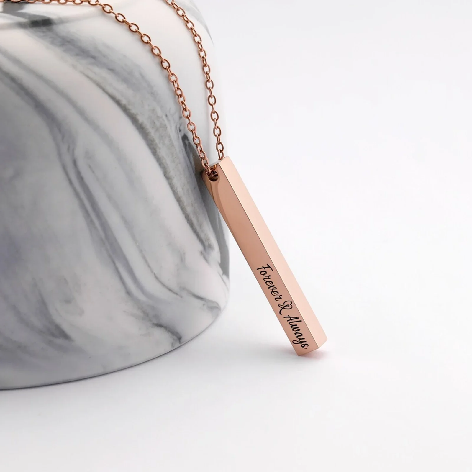 Stainless Steel Vertical Bar Necklace (6pcs) - Image 5