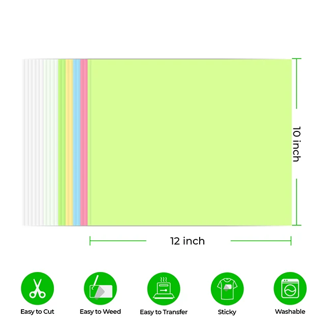 Laser-Safe Sun Color Changing Heat Transfer Vinyl (20pcs) - Image 4