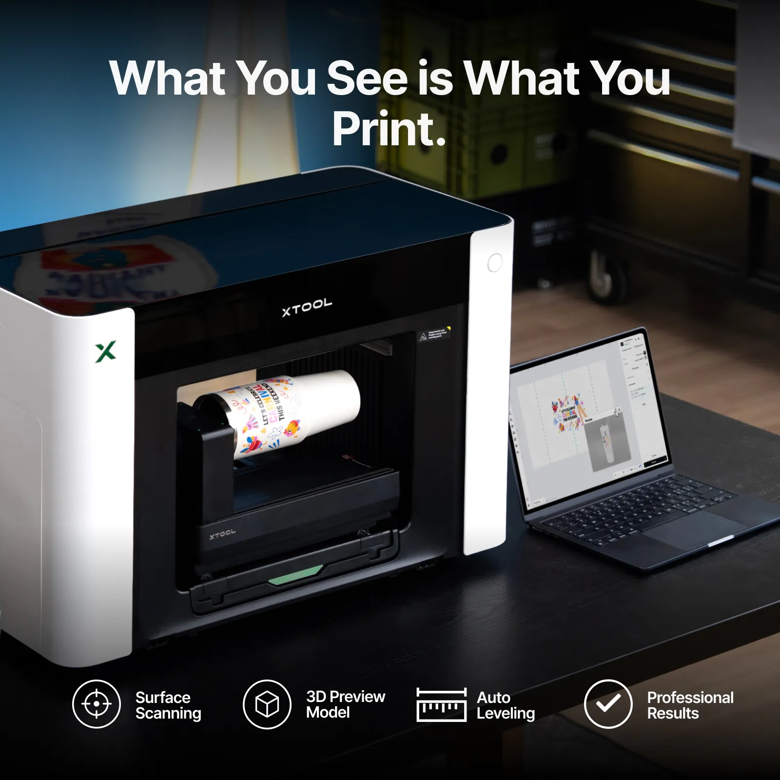 xTool OR1 Rotary Attachment for O1 Omni Printer - Image 5