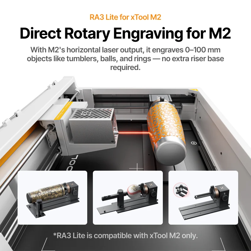 xTool RA3 & RA3 Lite: Intelligent Rotary Engraving for Rings, Tumblers & Ornaments - Image 13